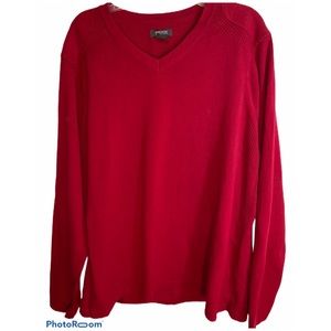 Kenneth Cole Reaction Men’s red v-neck sweater XL